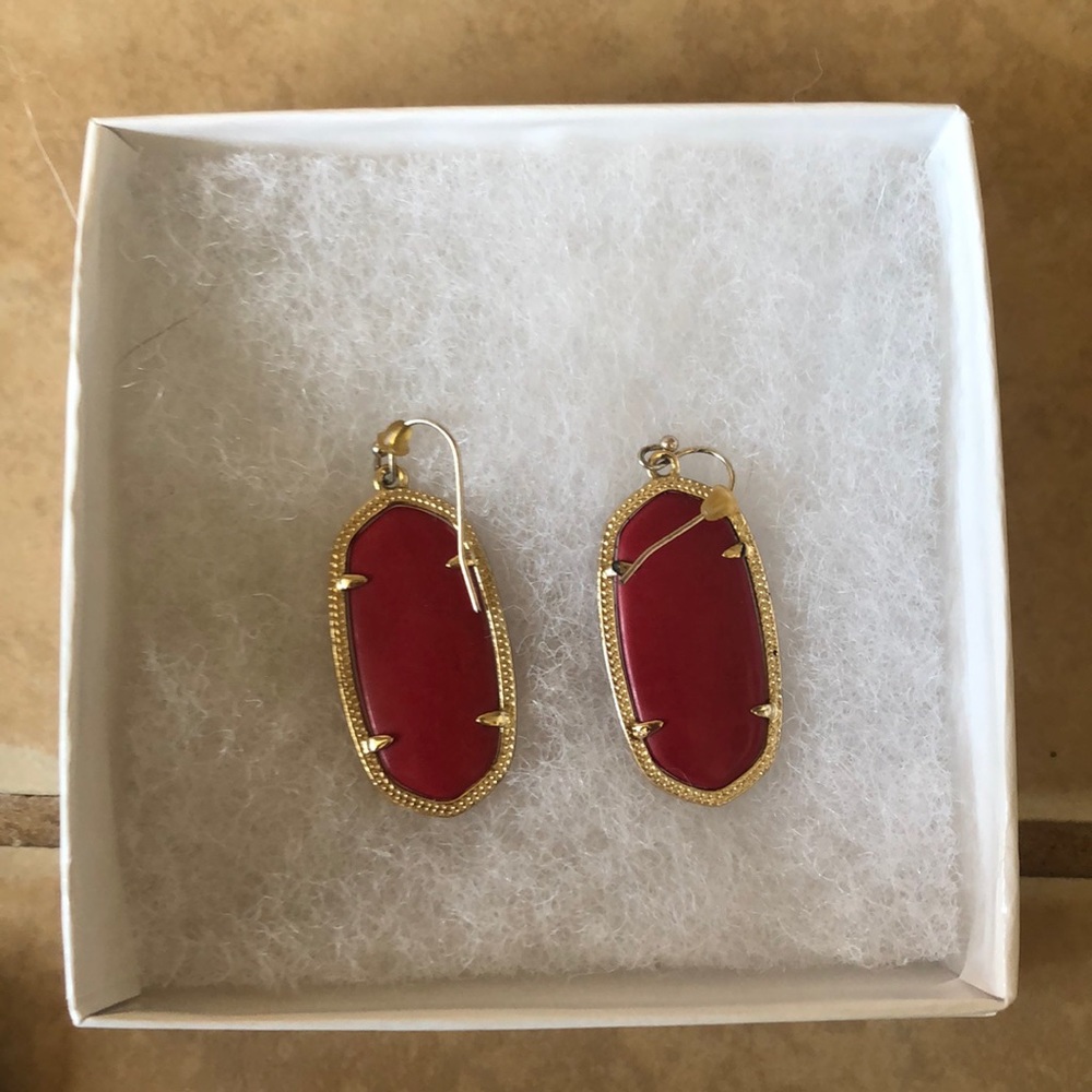 red kendra scott earrings